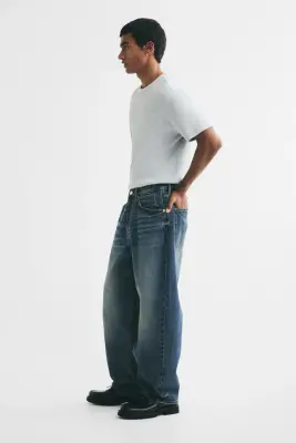 Baggy Barrel Jeans - Bleu denim — photo 3
