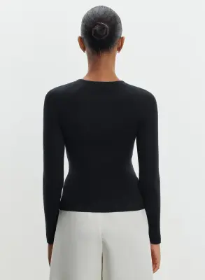 Pull en laine mérinos et soie — photo 2