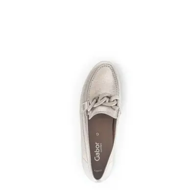 Mocassins Gabor 62.415.62 Argentés - Cuir Élastique Grande Pointure Femme — photo 5