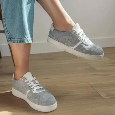 Baskets Bellis Bleu Clair - cuir texturé — photo 6