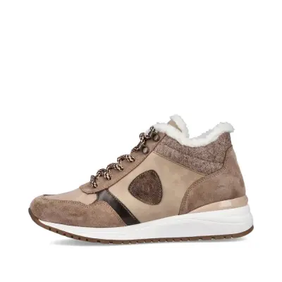 Baskets Remonte R3772-60 Beige - Lacets Zip Grande Pointure Femme — photo 2