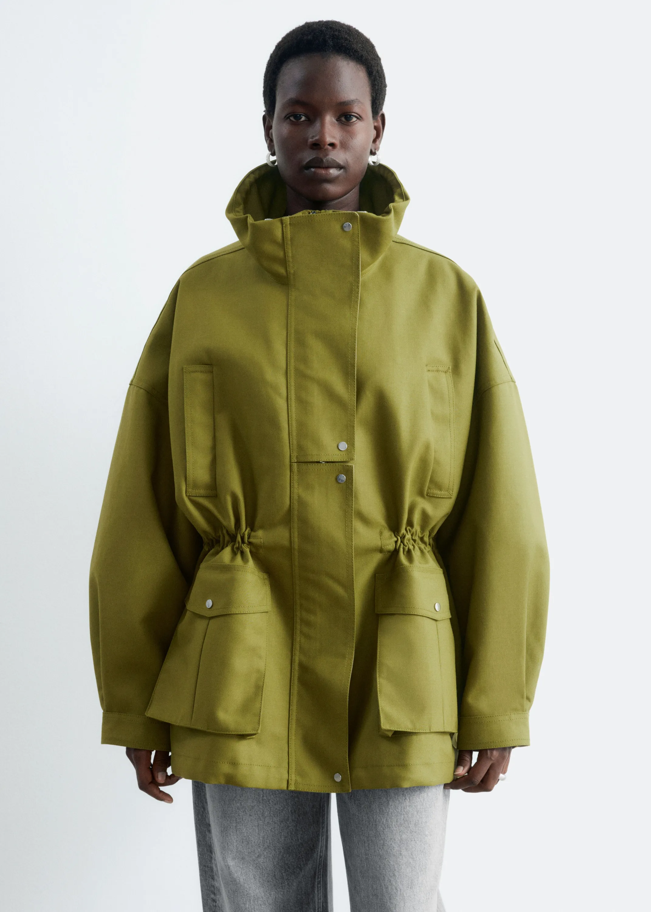 Veste oversize utilitaire - Vert