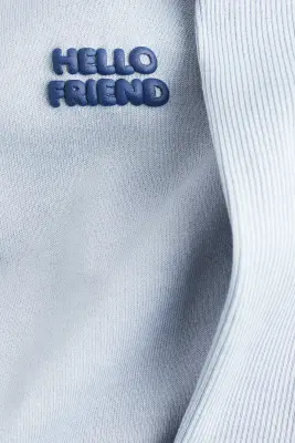 Ensemble 2 pièces avec sweat et legging - Bleu ancien clair/Hello Friend — photo 2