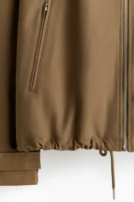 Veste-chemise en twill - Beige foncé/marron foncé — photo 5
