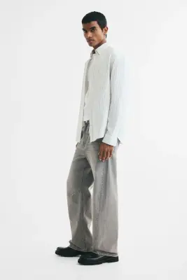 Loose Barrel Jeans - Gris denim — photo 3