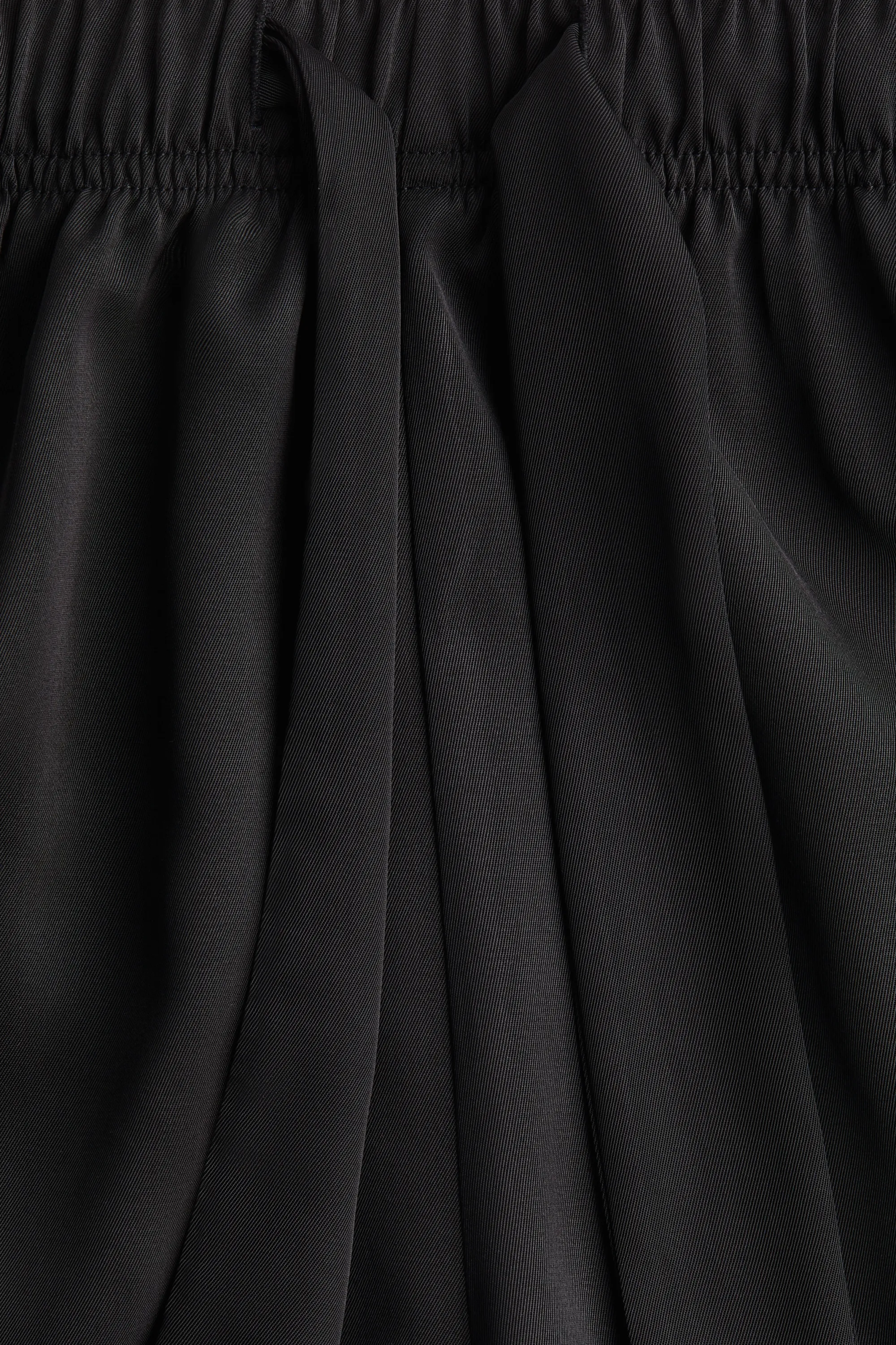 Short en twill avec cordon de serrage - Noir