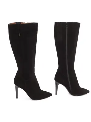 Bottes à talon fin et bout pointu en suede noir Prix boutique 290€ Taille 36 — photo 4