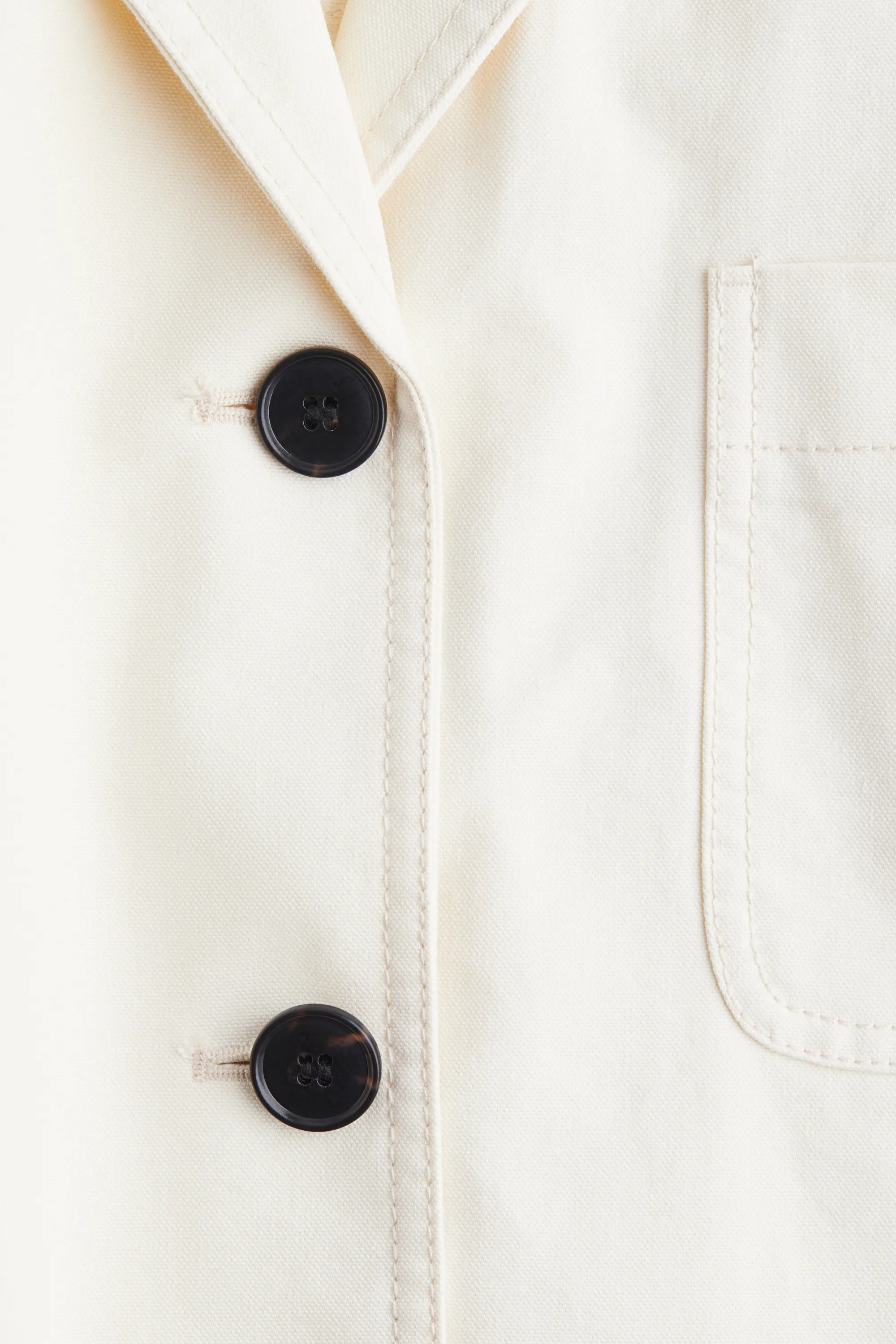 Veste en toile de coton - Crème