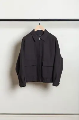 Evan Kinori – Zip Jacket Two – Black/Brown — photo 2