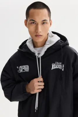Veste coupe-vent matelassée en nylon - Noir/Team Meadows — photo 2