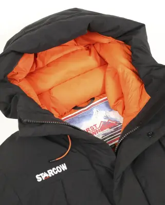 X Starcow WRAP Down Parka Black / Orange — photo 3
