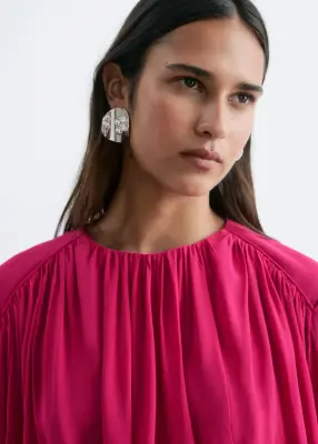 Blouse froncée - Rose — photo 4