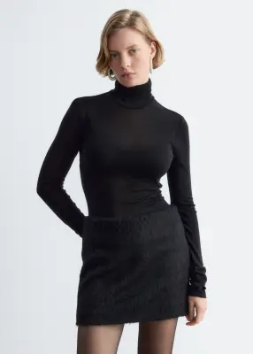 Mini-jupe taille basse - Noir — photo 1