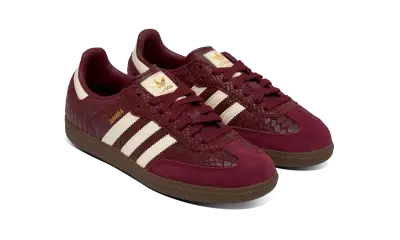 Adidas Mujer Samba OG Snakeskin Maroon Cream White — photo 2