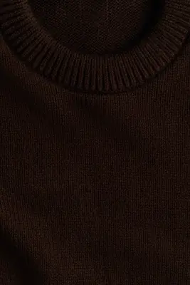 Pull avec foulard - Marron foncé — photo 3
