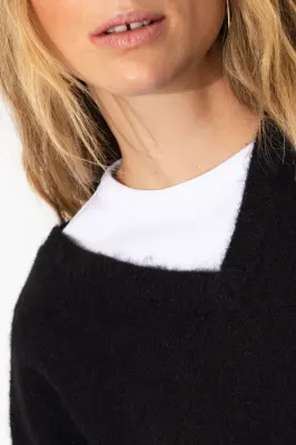 Pull col V Femme — photo 5