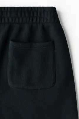 Short Relaxed Fit en molleton - Noir — photo 5