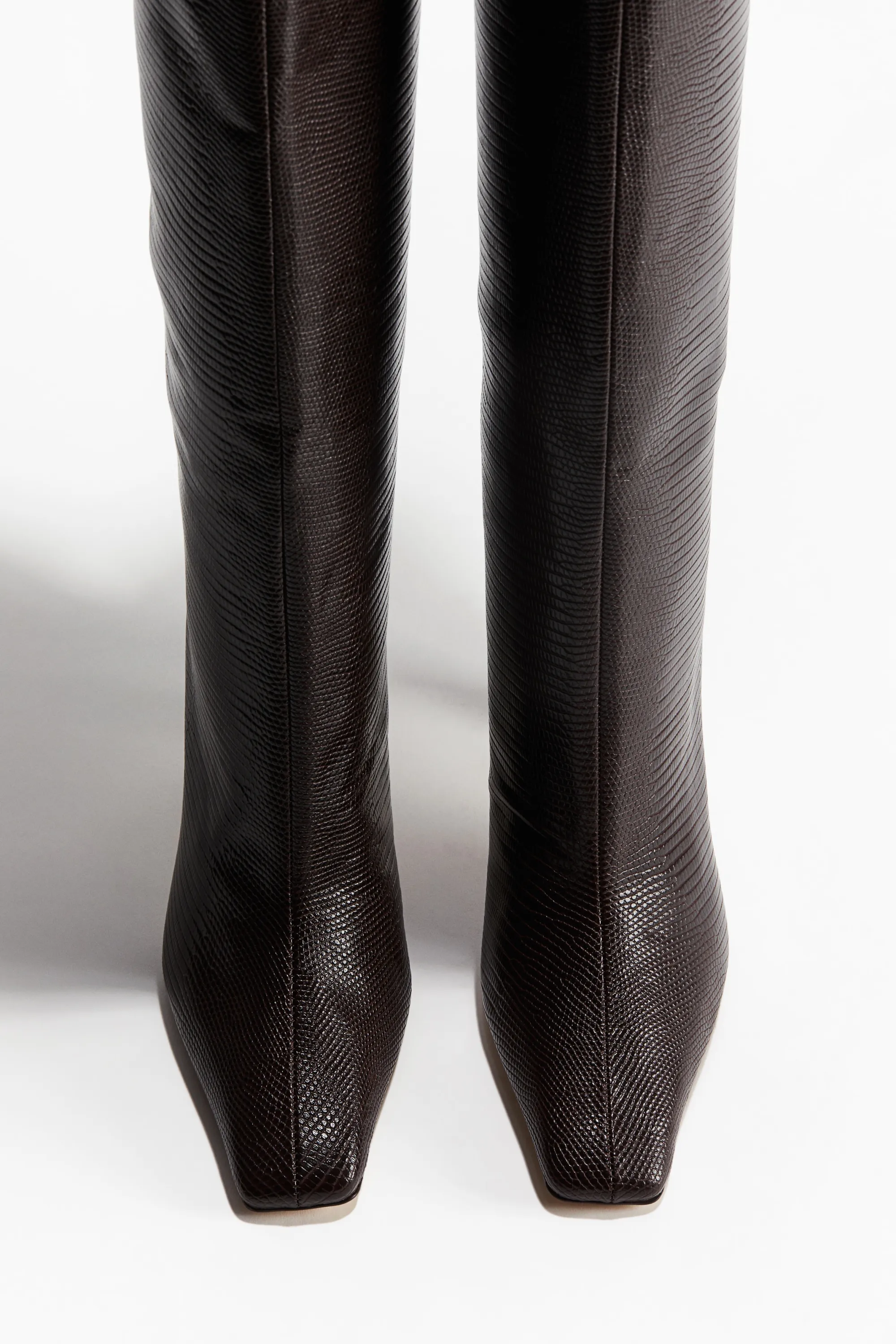 Bottes de hauteur genou - Marron foncé/motif