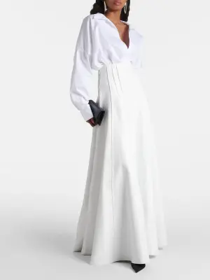 Jupe Long Grace blanc similicuir Prix boutique 980€ Taille XS — photo 2