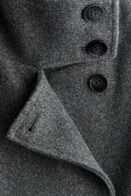 Veste à col entonnoir en feutre - Gris foncé — photo 5