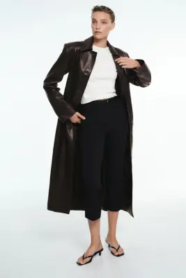 Pantalon Capri avec plis - Noir — photo 2