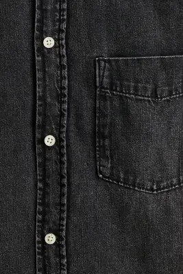 Chemise Regular Fit en denim - Noir denim — photo 5
