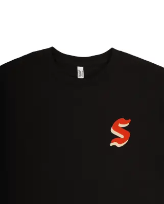Logo S Rouge Tee Noir — photo 3