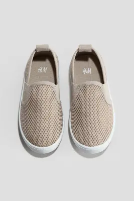 Sneakers slip-on en mesh - Beige — photo 2