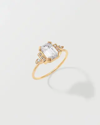 BAGUE NÉRÉE - Or blanc 18 carats — photo 1