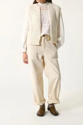 Gilet sans manches Aster Creme — photo 4