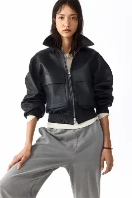 Pantalon en denim avec cordon de serrage - Gris — photo 1