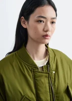 Veste style bomber courte - Vert — photo 1