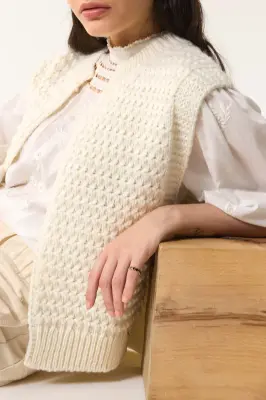 Gilet sans manches Aster Creme — photo 2