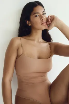 Body string Seamless - Beige foncé — photo 1