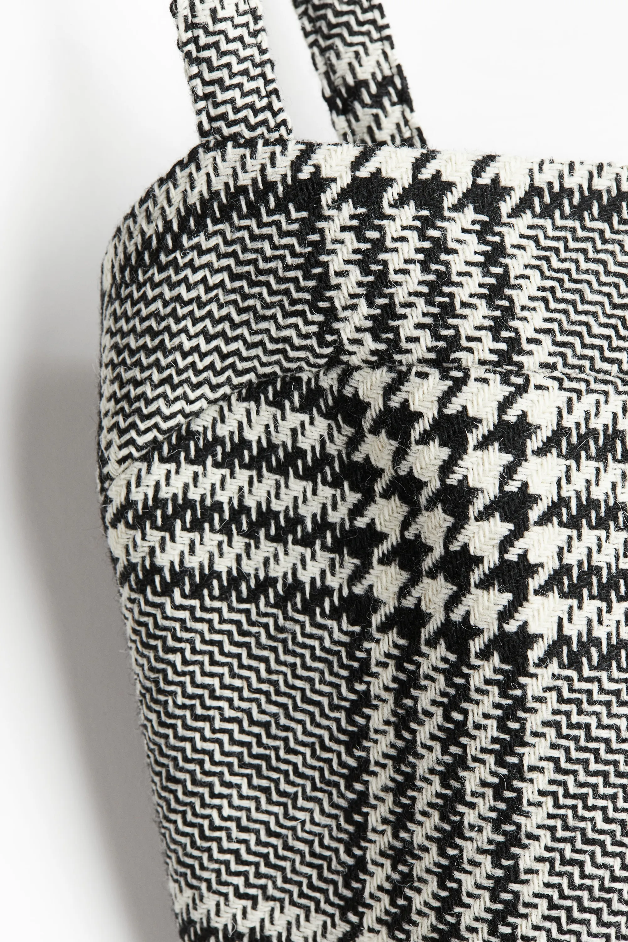 Combi-short avec encolure carrée - Noir/motif pied-de-poule