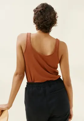 Le débardeur Tencel - Blanc — photo 4