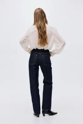 Straight High Jeans - Bleu denim foncé — photo 2