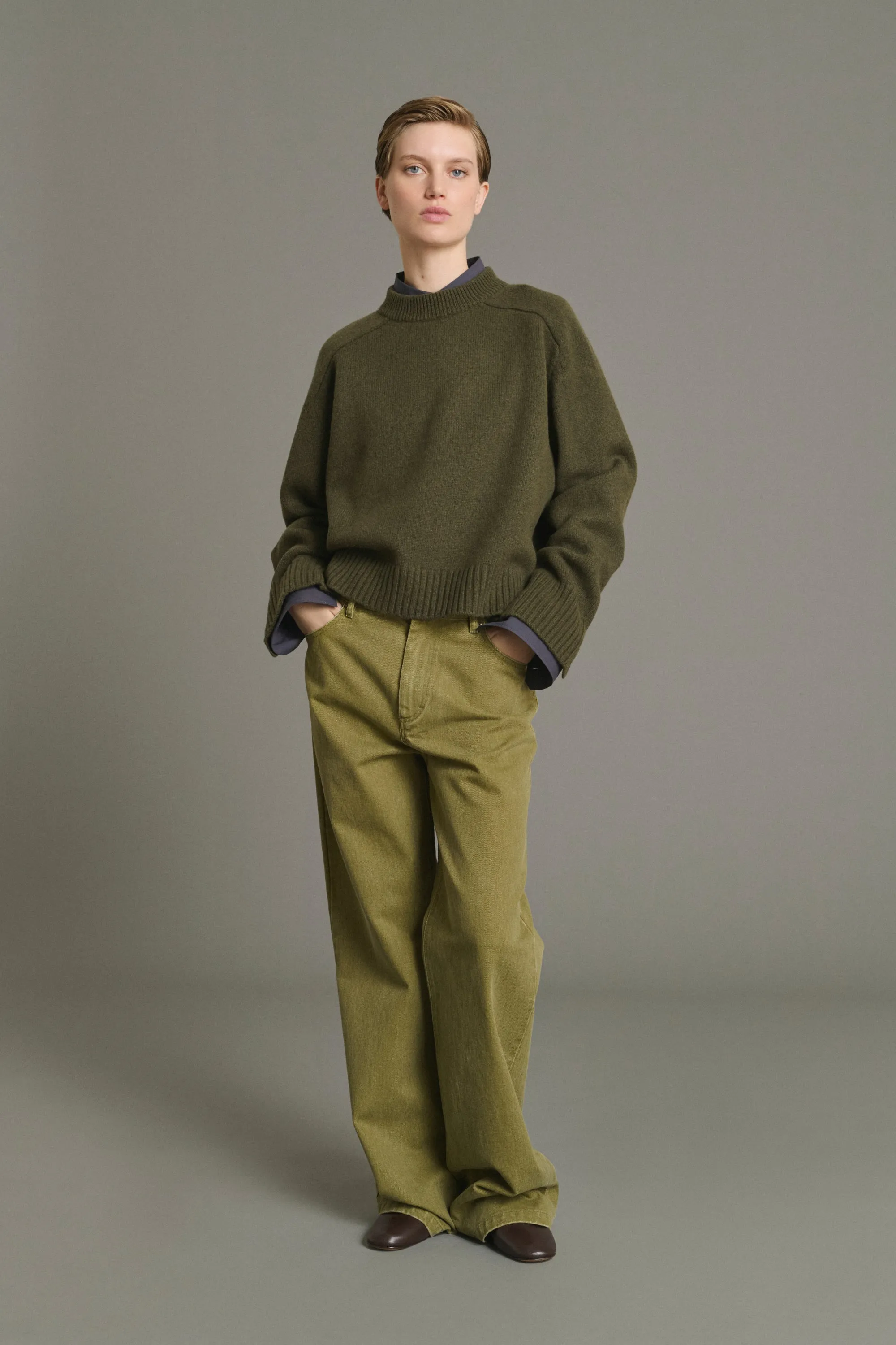 PULL WILL KAKI CHINÉ