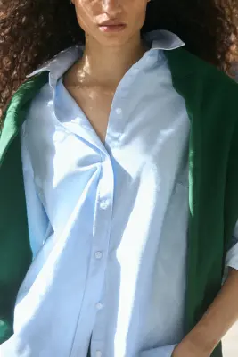 Chemise en oxford - Bleu clair — photo 2