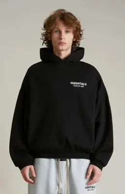 Fear Of God Essentials Hoodie Fleece Black — photo 2