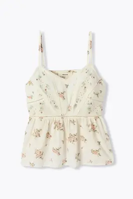 Top fleuri à bretelles Femme — photo 1