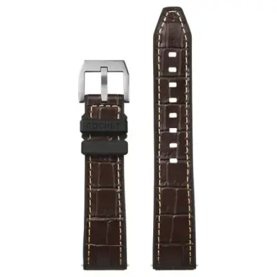Bracelet Montre Rochet 22mm Trocadero Marron coutures écrues 8522203ST13A — photo 1