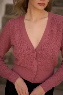 Clary Knit Cardigan - Pink wood — photo 4