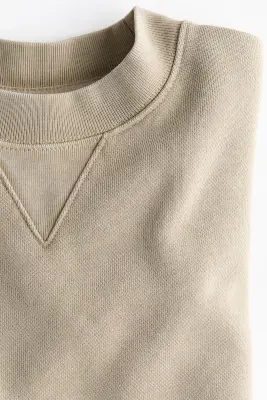Sweat en coton - Taupe — photo 3