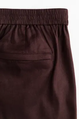 Short Easy-care Relaxed Fit en lin mélangé - Marron foncé — photo 4