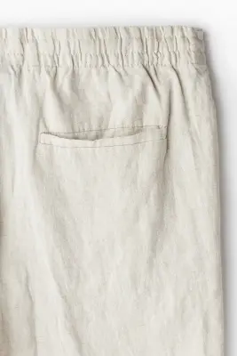 Pantalon Regular Fit en lin - Beige clair — photo 5