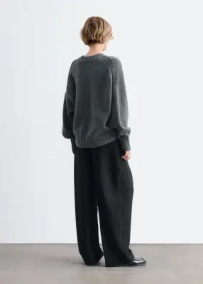 Pull oversize en laine et cachemire - Gris — photo 5