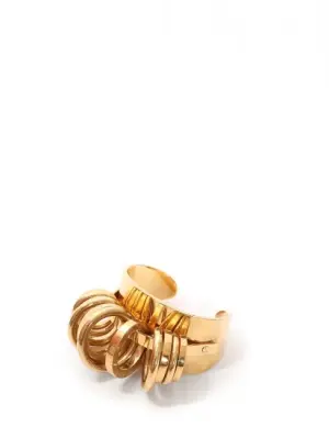Bracelet manchette multi anneaux en laiton doré Prix boutique 600€ Taille S à M — photo 1