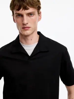 Short-Sleeve Polo Shirt - Noir — photo 3