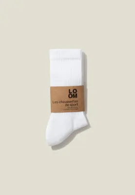 Les chaussettes côtelées - Blanc — photo 5